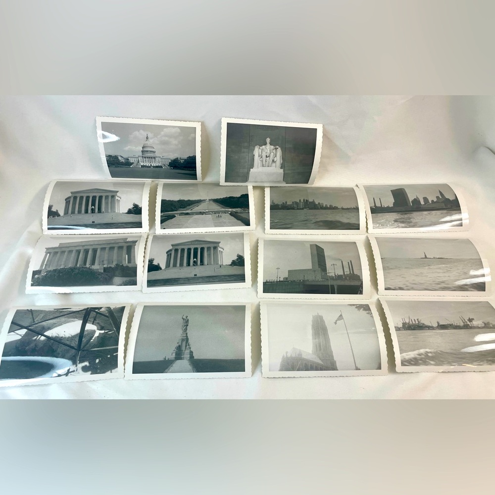 Lot Vintage Photographs 50s DC New York Plymouth Rock 1953 City Skyline Statue